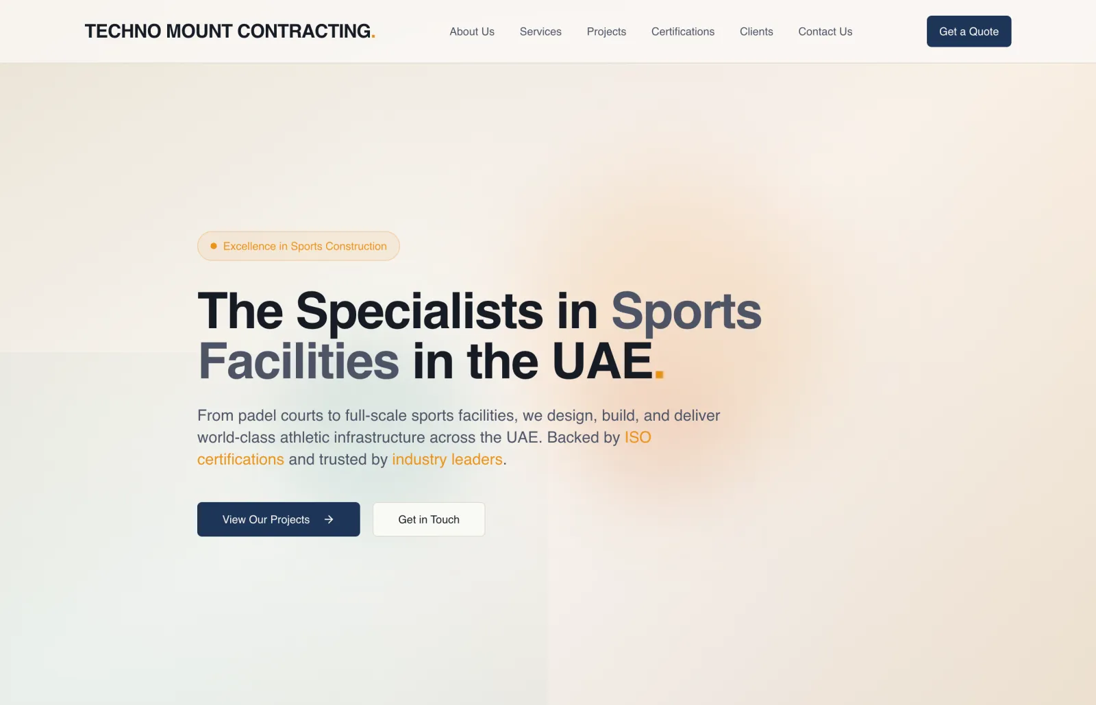 Techno Mount Contracting website